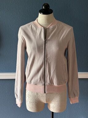 Agnes and Dora XS Bomber Jacket in Blush